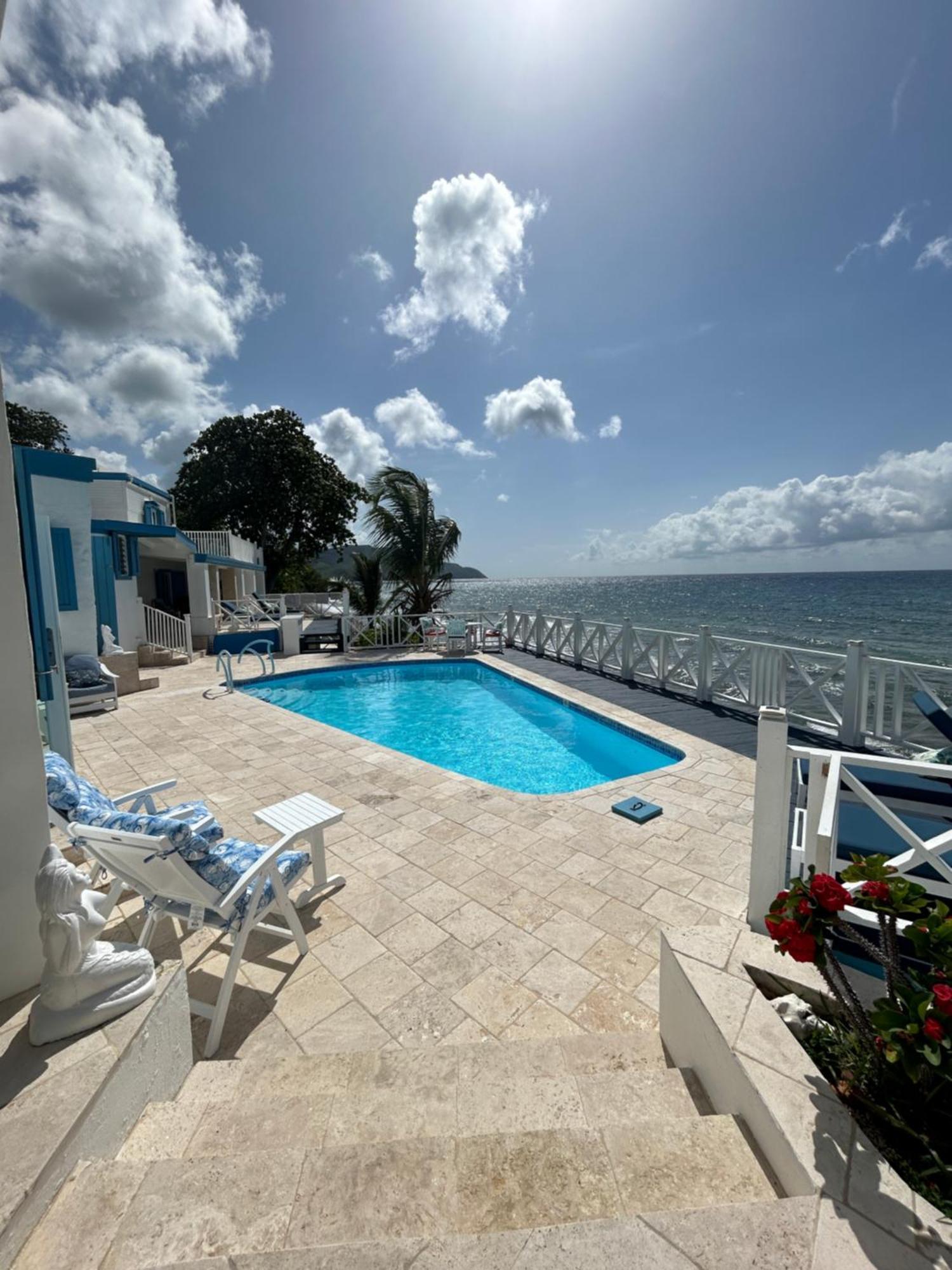 North Star Villa Oceanfront Family-Retreat With Pool Frederiksted Esterno foto